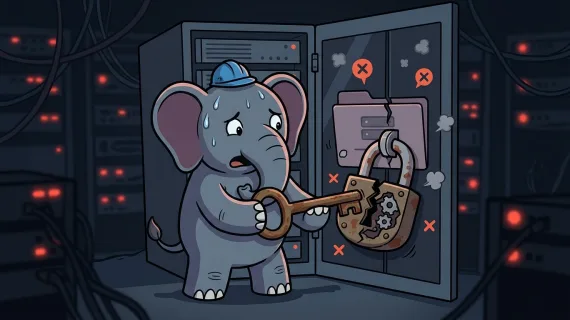 PostgreSQL startup failed: `could not create lock file "/var/run/postgresql/.s.pgsql.5432.lock"