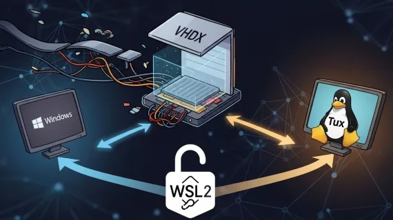 Sharing the WSL 2 VHDX across dual-boot with operational security