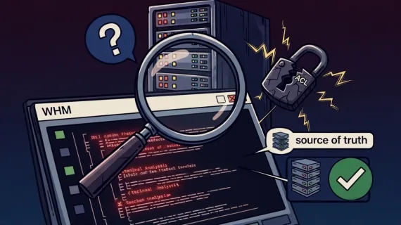 Where reseller ACLs are stored in WHM: technical analysis, source of truth, and production troubleshooting