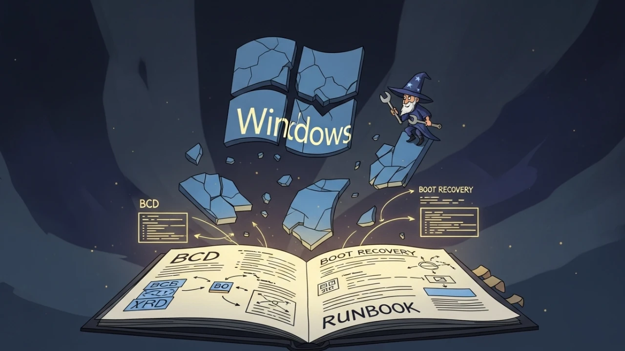 Windows boot recovery: manually rebuilding the BCD with an operational runbook