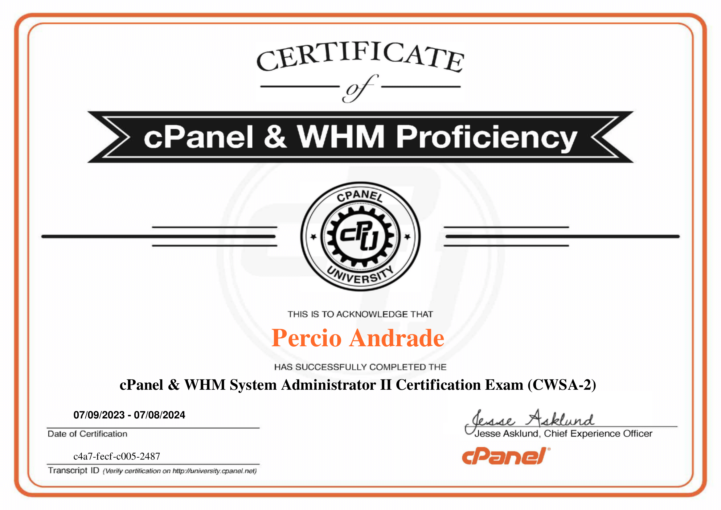 cPanel & WHM System Administrator II Certification Exam (CWSA-2)