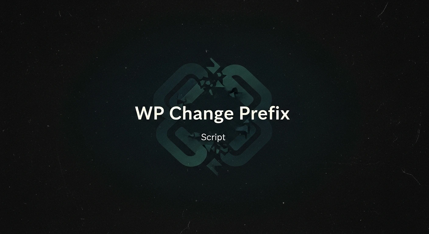 WordPress Database Prefix Changer